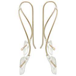 Tressa Goldfill and Sterling Silver Calla Lily Earrings Tressa Gold Overlay Earrings