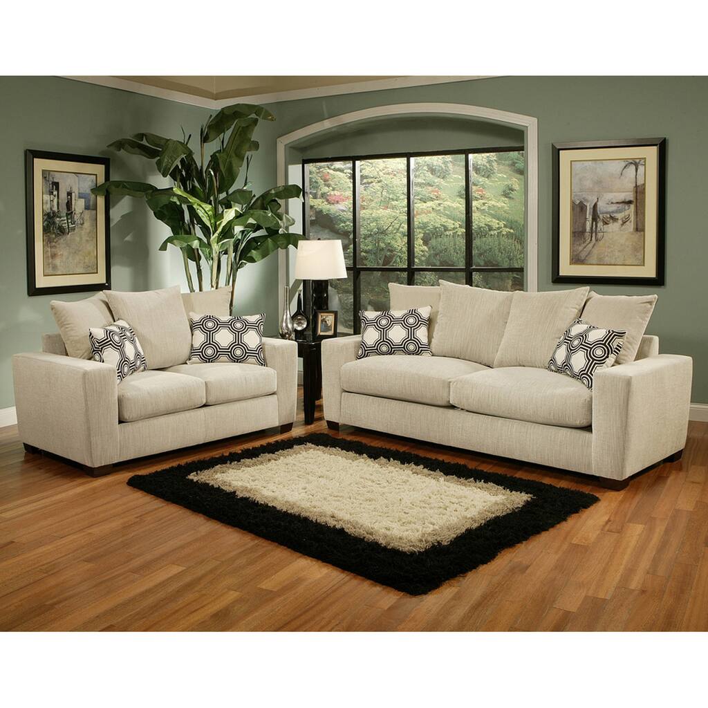 Furniture of America Marty 2-piece Sofa and Love Seat Set