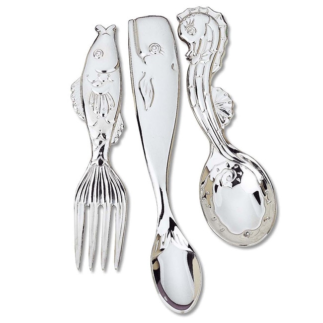 Reed   Barton Seatails 3 piece Baby Flatware Set