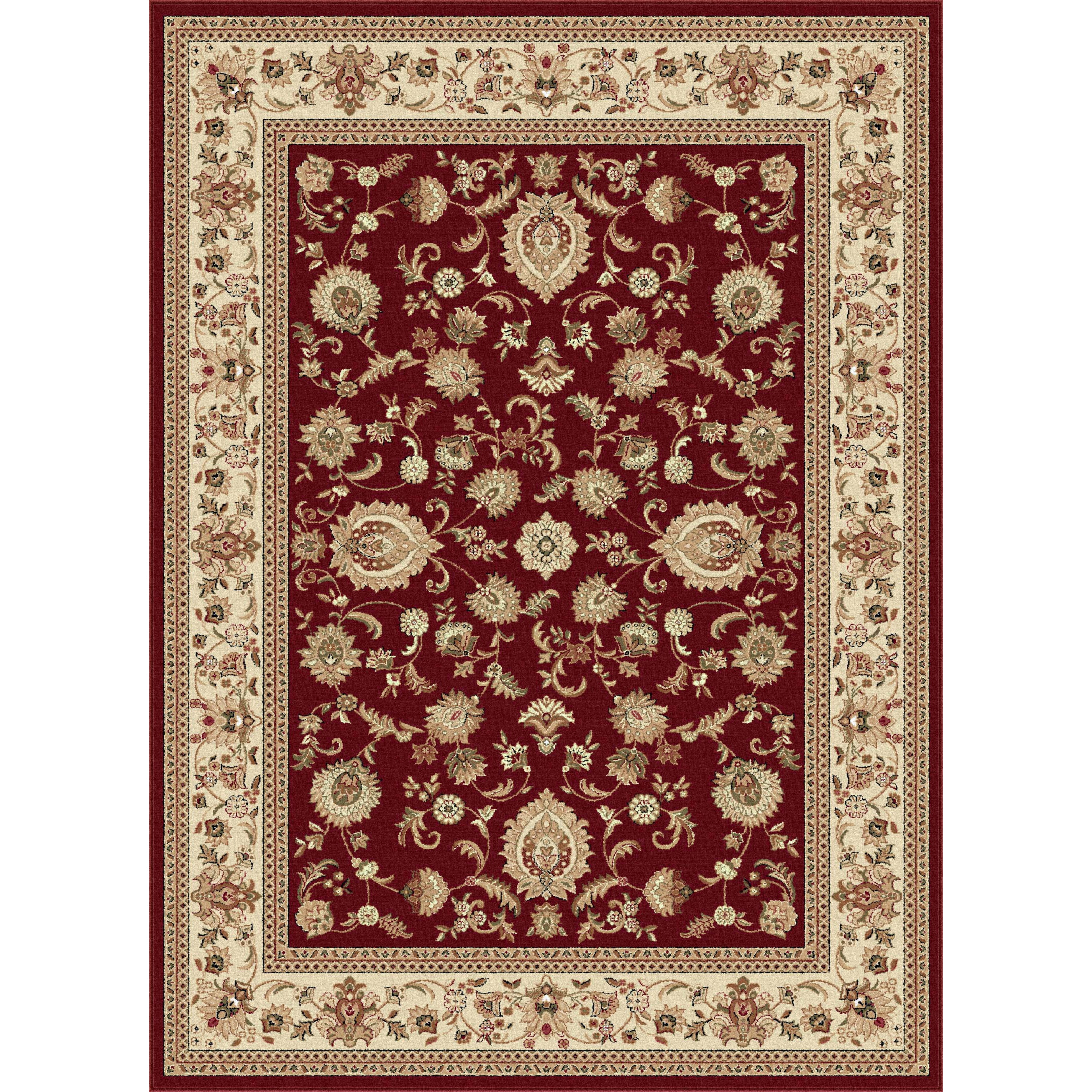 Soho Red Oriental Polypropylene Rug (53 X 73)