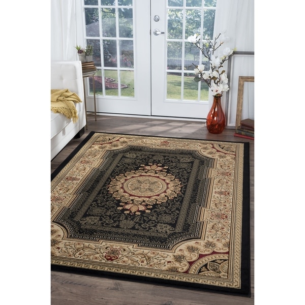 Alise Soho Black Oriental Rug (7'10 x 10'3)