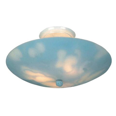 Elk Lighting Clouds 3-Light White Flush Mount