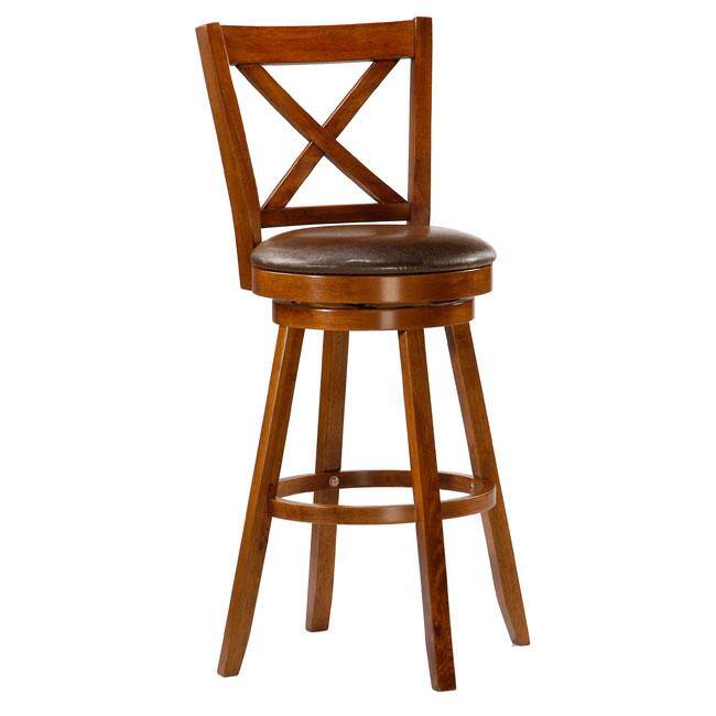 RYLAND X-Cross Swivel 29-inch Bar Stool