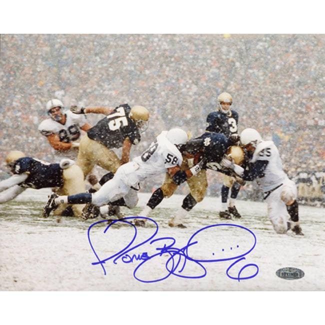 Notre Dame Jerome Bettis Being Tackled vs. Penn State Autographed Photograph