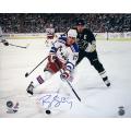 Steiner Sports Brandon Dubinsky Rangers White Jersey Controlling The Puck Photograph