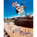 Tony Hawk Half Pipe Action in Blue 16x20 Autographed Photo