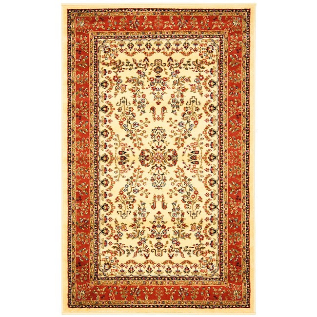 Lyndhurst Collection Ivory/ Rust Rug (8 X 11)