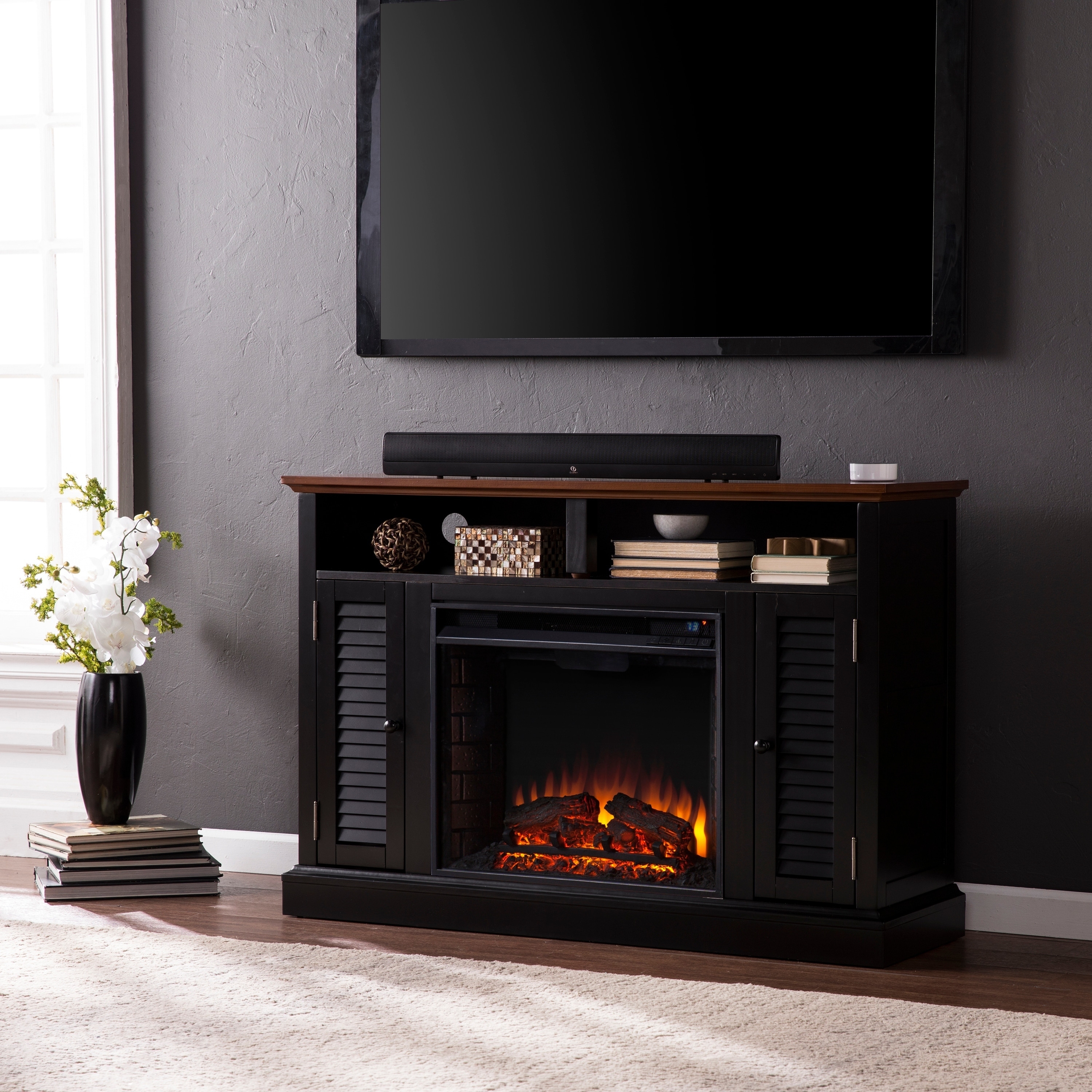 Media Console Electric Fireplaces Indoor Fireplaces