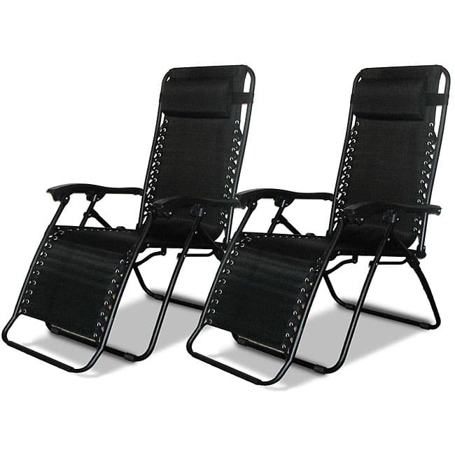 Caravan Canopy Black ZeroGravity Chairs (Pack of Two) Bed Bath