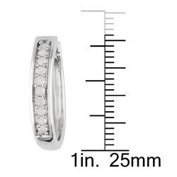 Miadora Sterling Silver 1/3ct TDW Diamond Earrings