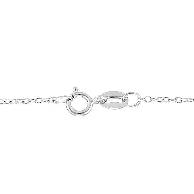 Miadora Sterling Silver Diamond Flower Necklace