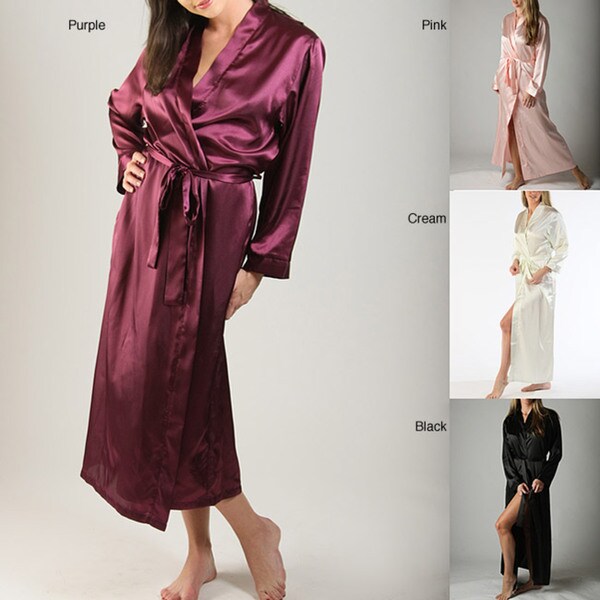 Shop Long Classic Satin Lounge Robe - Free Shipping On Orders Over $45 ...