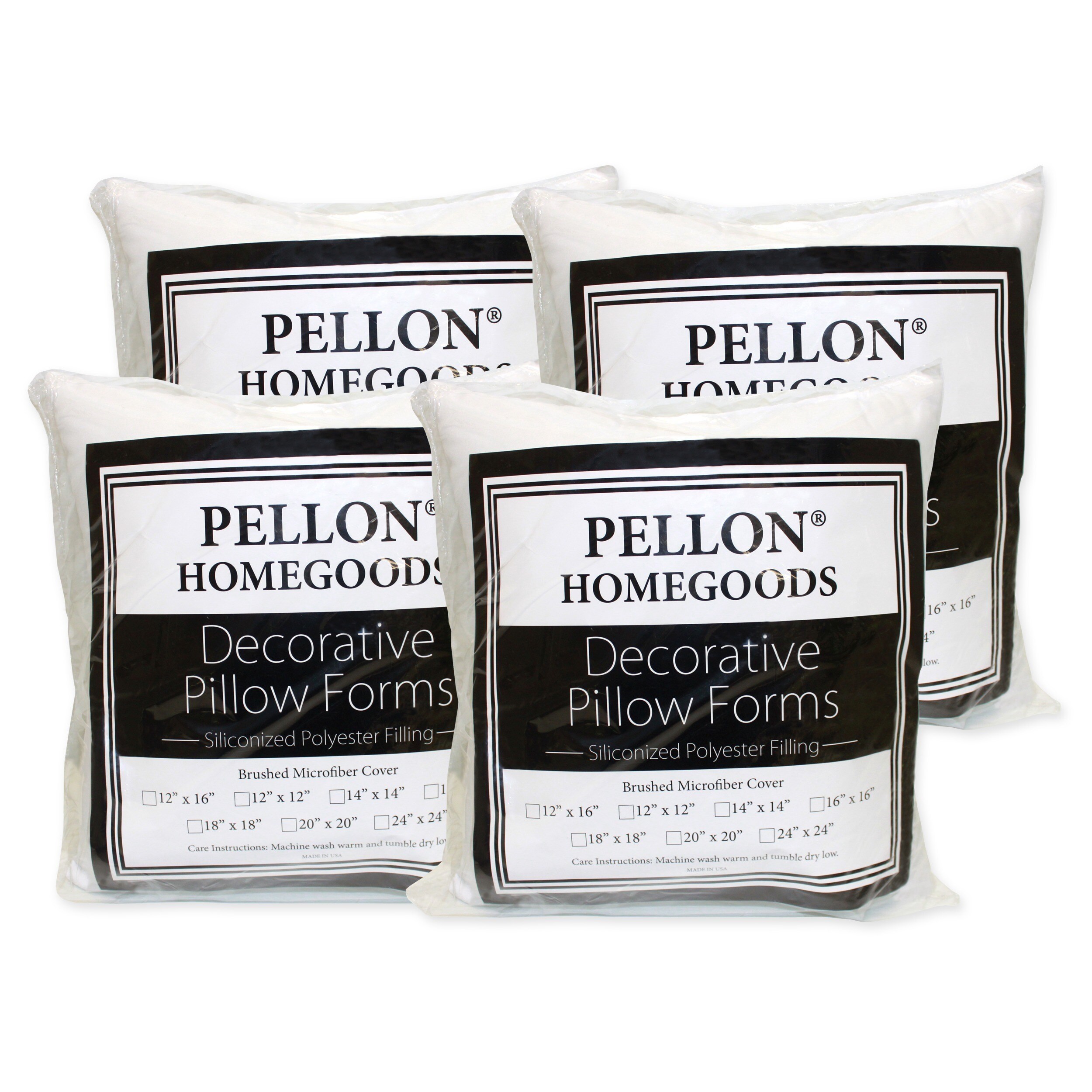 Shop Pellon 4 Piece Decorative 20 Inch X 20 Inch Pillow Inserts