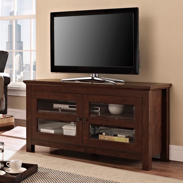 44-inch Brown Wood TV Stand - 13188325 - Overstock.com Shopping 