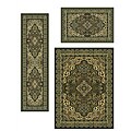 Admire Home Living Traditional Caroline Medallion Sage (Set of 3) - 5'5 x 7'7