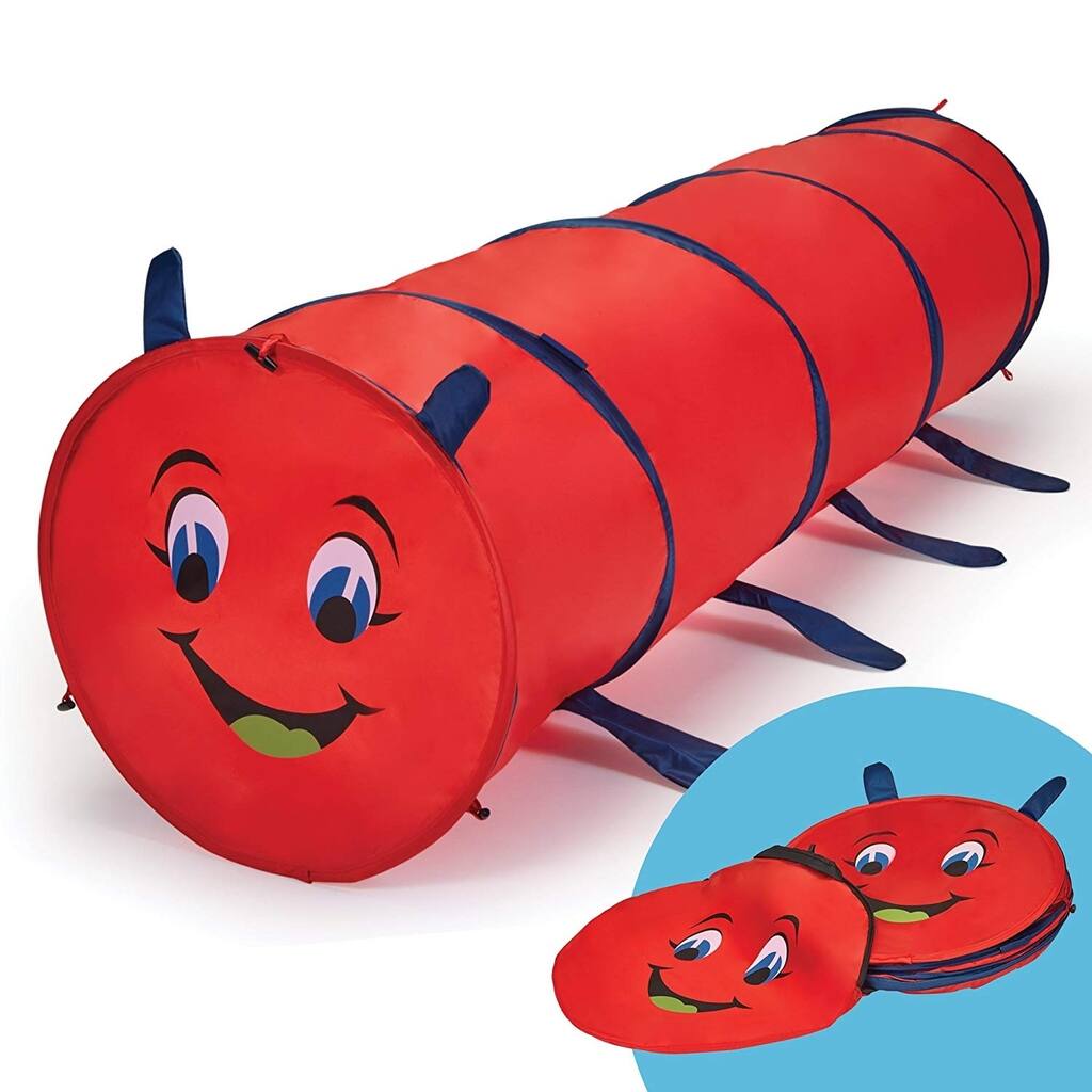 GigaTent Pop Up 6 Feet long Caterpillar Play Tunnel For Pets & Kids