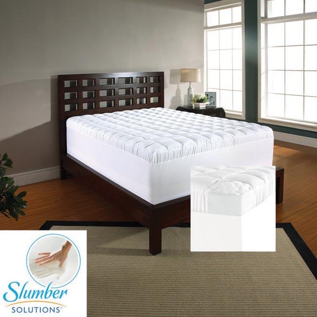 Slumber Solutions 3.5 inch Memory Foam And Fiber Mattress Topper