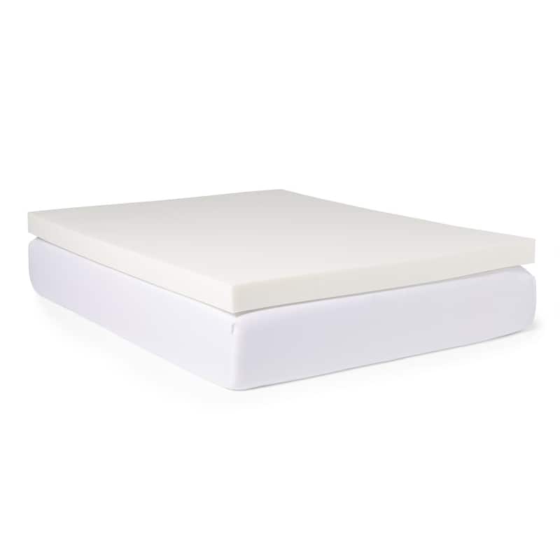 Slumber Solutions 4-inch Memory Foam and 1.5-inch Fiber Mattress Topper - Queen
