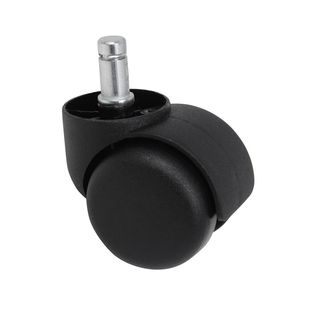Boss Set of Five Black Polyurethane/Steel Soft Casters (2' x 3.25')