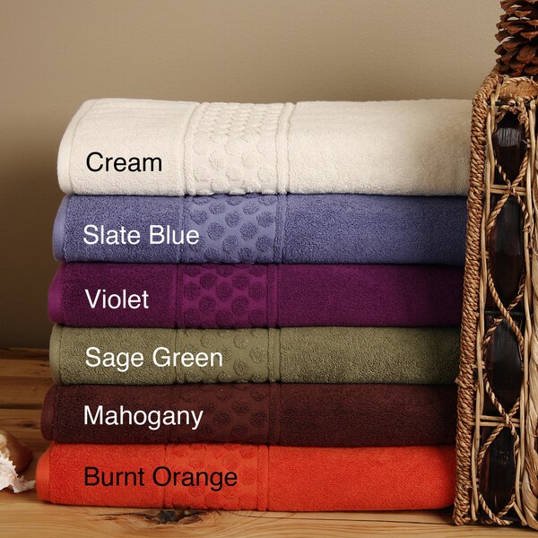 High/ Low Dot 6 piece Bath Sheet Set