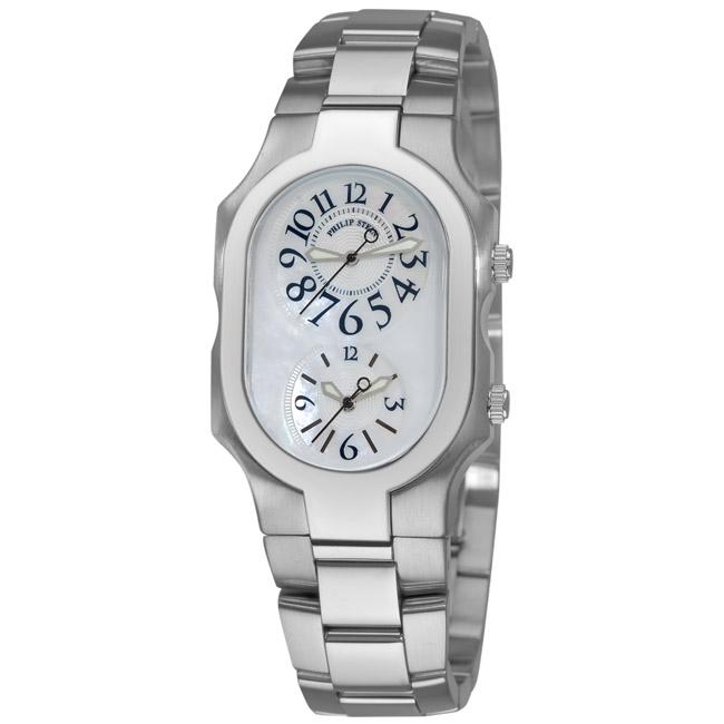 Philip Stein Women's 'Signature' Stainless Steel Dual Time Watch ...