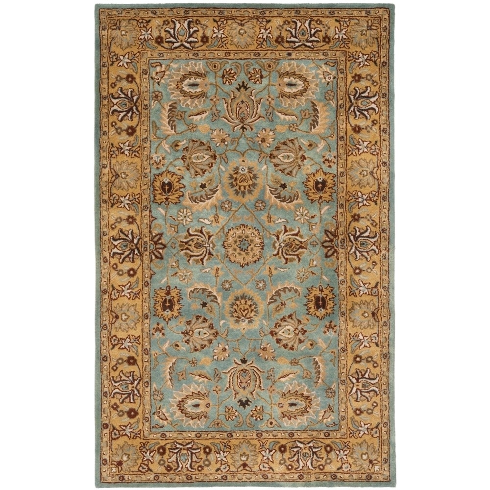 heritage mahal blue gold wool rug 4 x 6 today $ 113 91 sale $ 102 52