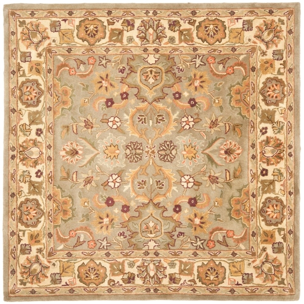 Handmade Heritage Oushak Light Green/beige Wool Rug (6 Square)