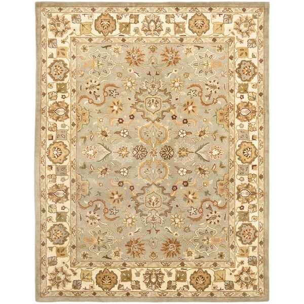 Safavieh Handmade Heritage Traditional Oushak Light Green/Beige Wool Rug (8'3 x 11')