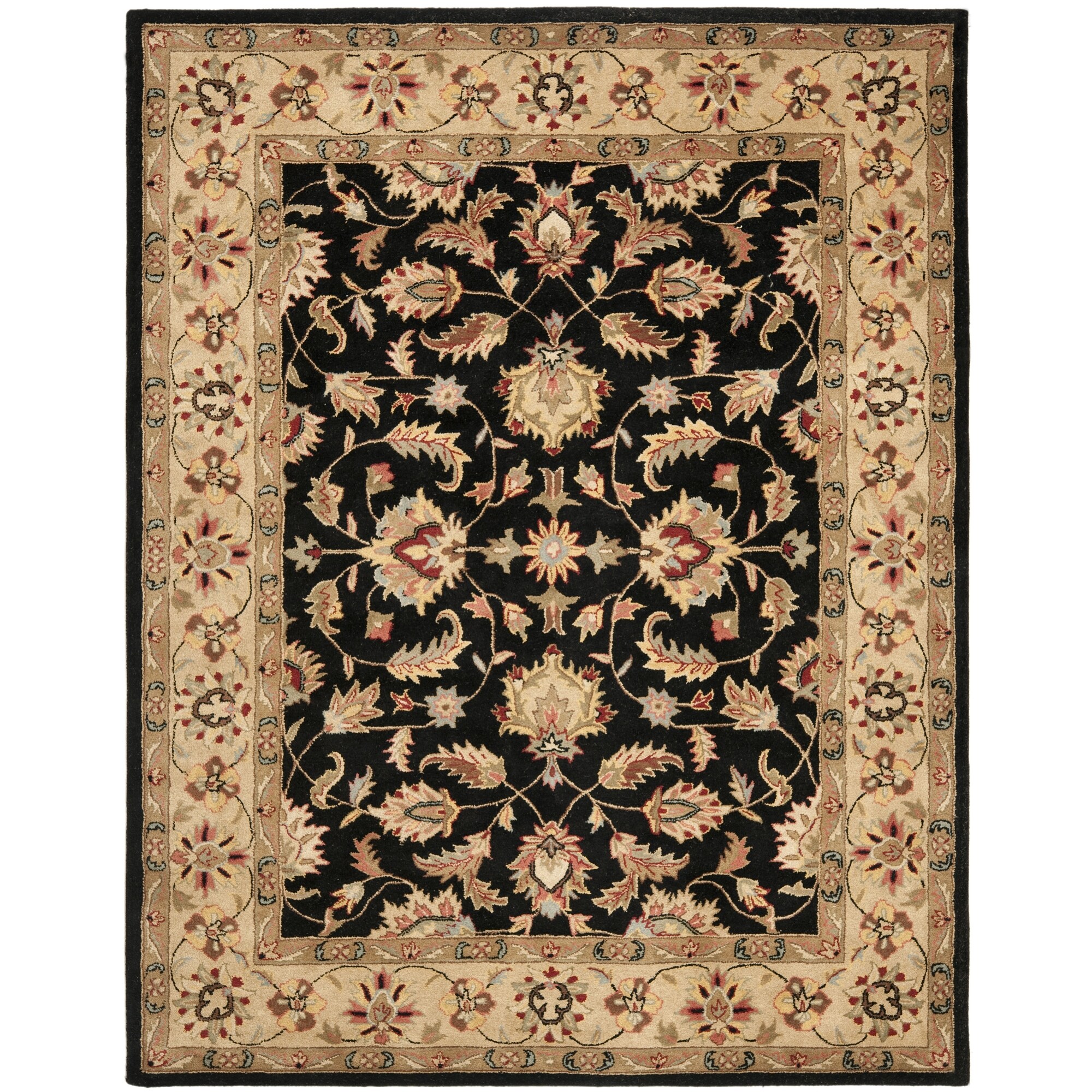 Safavieh Handmade Heritage Timeless Traditional Black Gold Wool Rug X Free Shipping