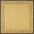 Safavieh Oceanview Natural/ Brown Indoor/ Outdoor Rug - 7'10" x 7'10" square