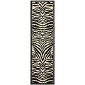 Safavieh Lyndhurst Contemporary Zebra Black/ Ivory Runner Rug - 2'3" x 16'