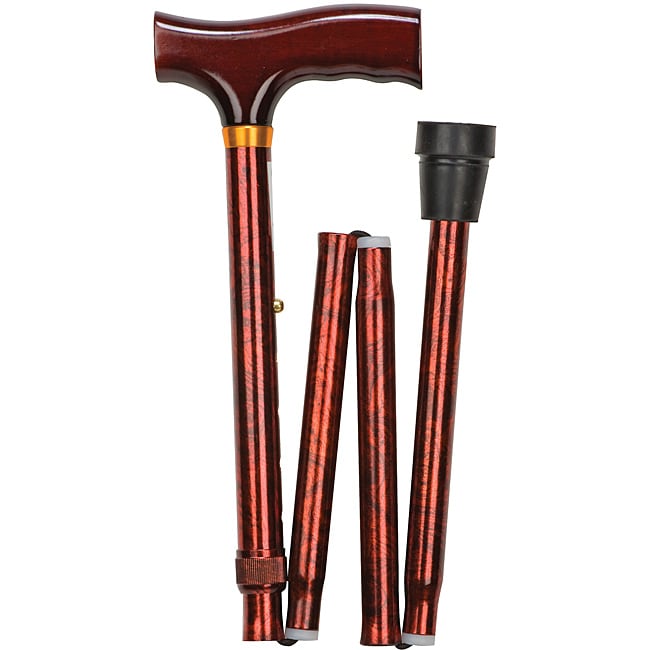 Mabis Designer Folding Copper Swirl Cane