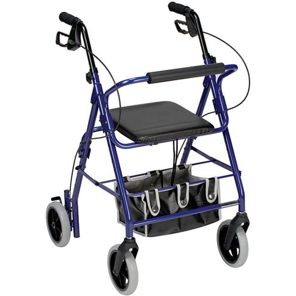 Mabis Royal Blue Adjustable Seat Height Aluminum Rollator