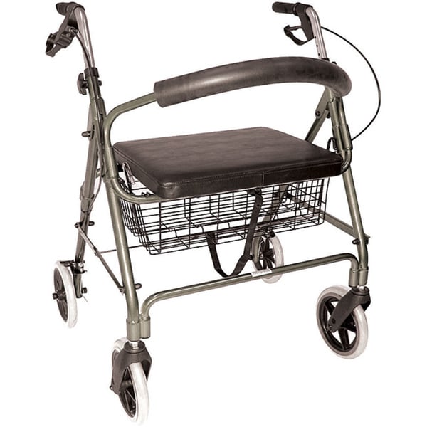 Mabis Titanium Lightweight Extra Wide Heavy Duty Aluminum Rollator