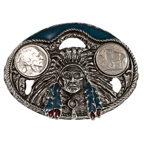 Shop American Coin Treasures Buffalo Nickel Enamel Belt Buckle - On ...