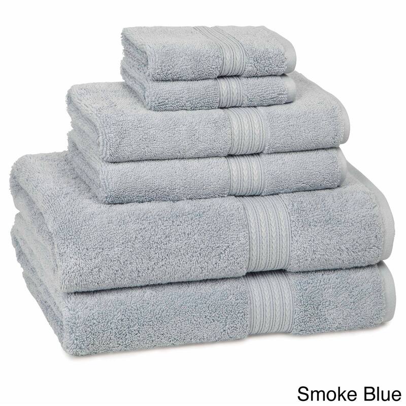 Kassatex Kassadesign Solid-colored 6-piece Towel Set - Smoke Blue