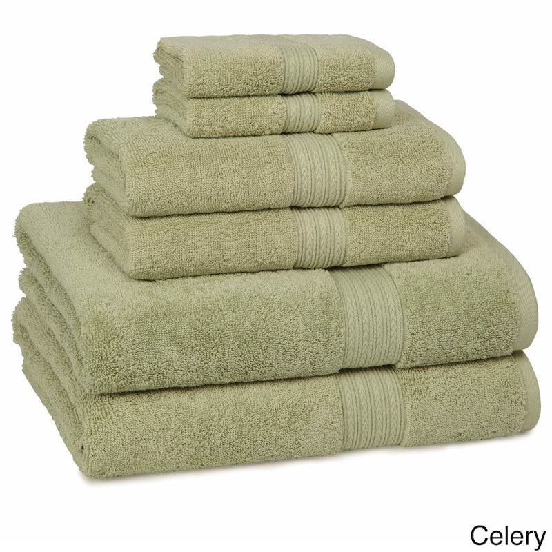 Kassatex Kassadesign Solid-colored 6-piece Towel Set - Celery
