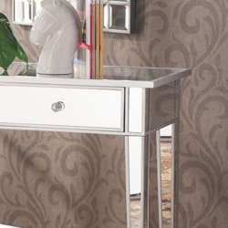 preview thumbnail 2 of 1, Silver Orchid Olivia Mirrored Accent Table