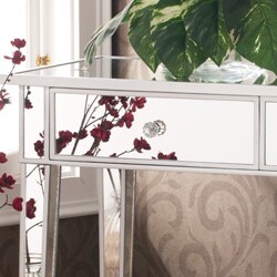 preview thumbnail 3 of 1, Silver Orchid Olivia Mirrored Accent Table
