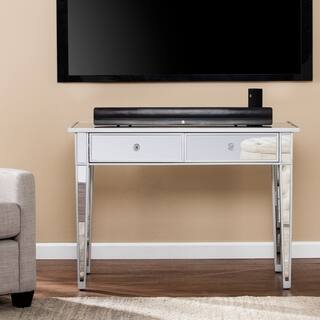 slide 2 of 3, Silver Orchid Olivia Mirrored Accent Table