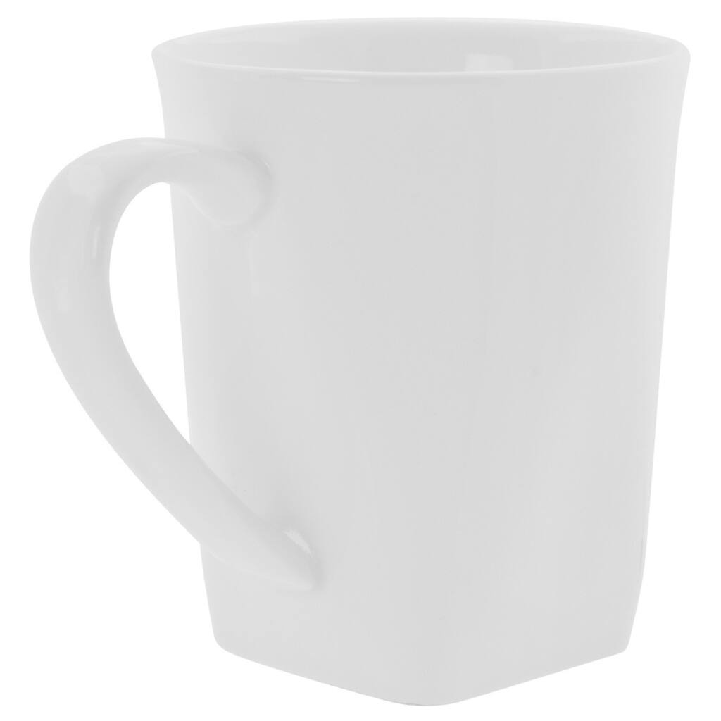 Whittier Porcelain 8-oz Square Mug (Set of 4)