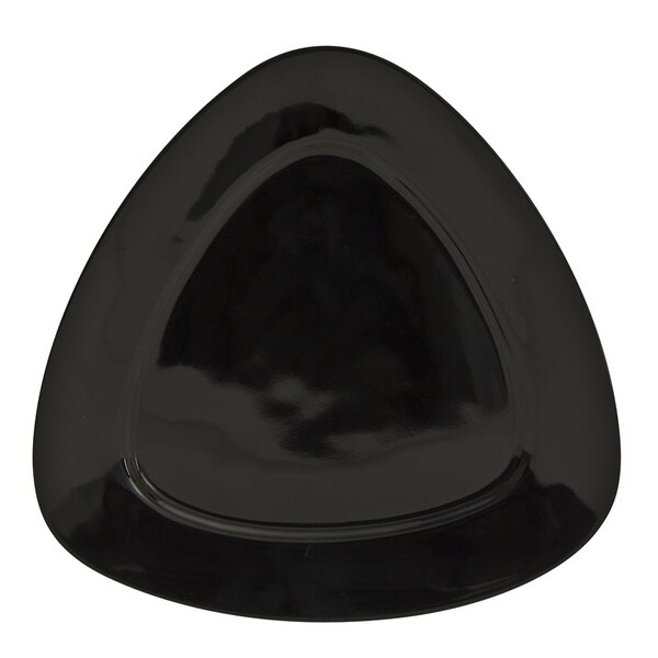 Shop Black Porcelain Triangle Plates (Pack of 6) Overstock 5408151