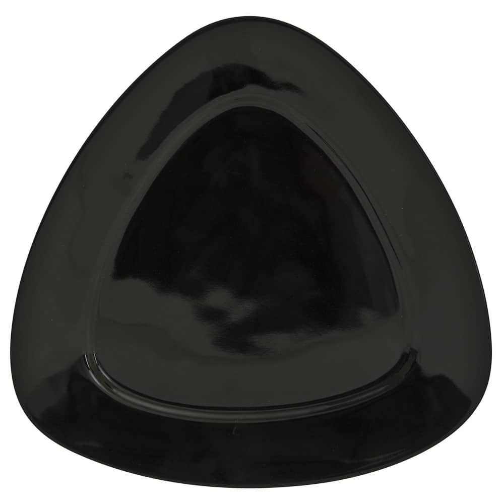 10 Strawberry Street Black Porcelain Triangle Luncheon/ Dinner Plates (Pack of 6)