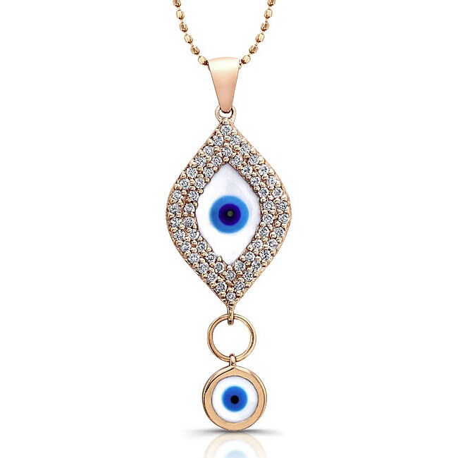 Shop Victoria Kay 14k Yellow Gold 1/3ct TDW Diamond Evil Eye Necklace ...