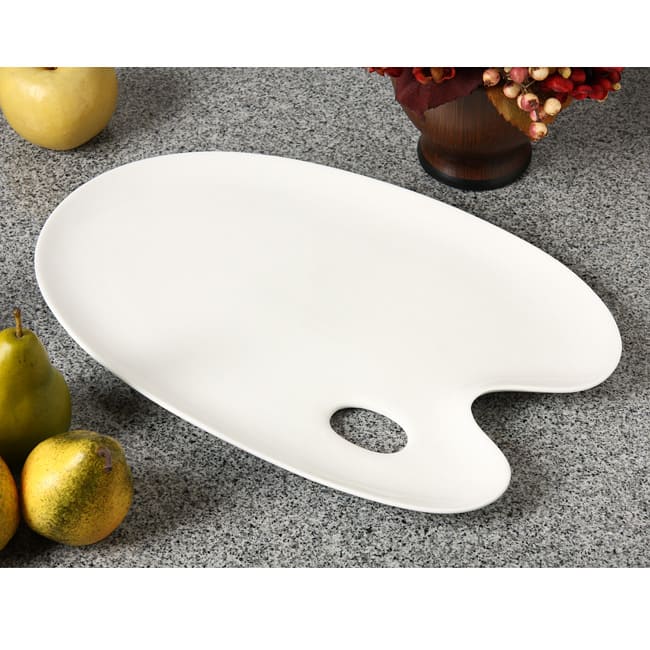 10 Strawberry Street Whittier Painter's Pallet Serving Platter 15.75" x 10.25"