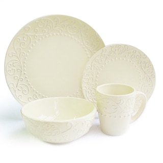 American Atelier Bianca Cream 16-piece Dinnerware Set - Bed Bath ...