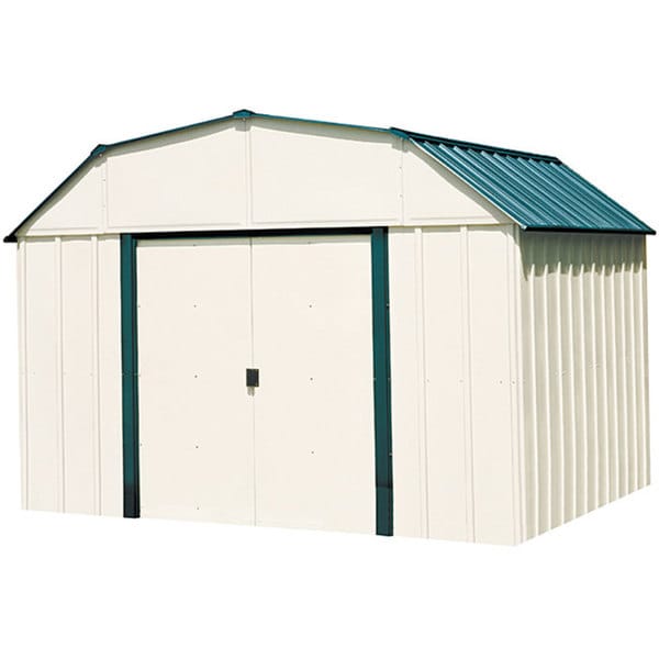 arrow sheridan 10x14-foot vinyl-coated steel shed - free