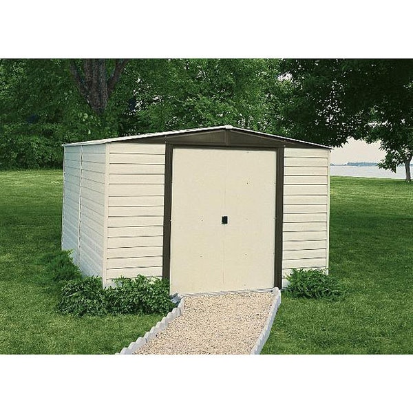 Shop Arrow Dallas Vinyl-Coated Almond Steel Shed - Free 