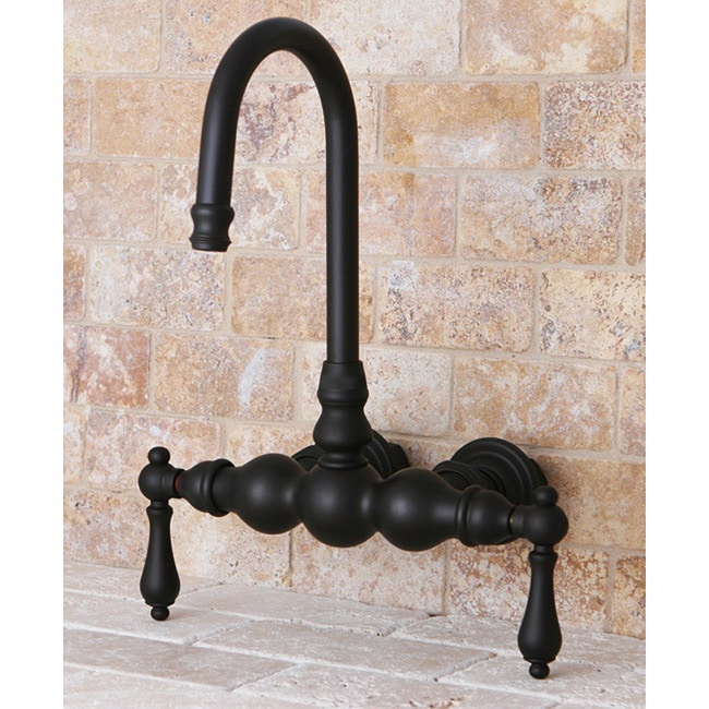 Wall Mount Dark Oil Rubbed Bronze Clawfoot Tub Faucet