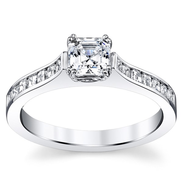 Shop 14k White Gold 1ct TDW Diamond Engagement Ring - Free Shipping ...